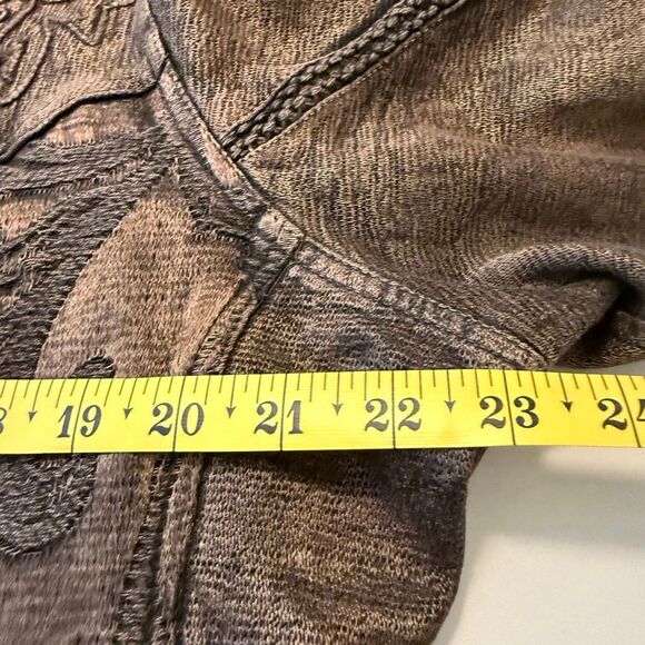 Flashback Jacket Copper Embroidered Sequined Crochet Trim Size XL Western, Goth - Picture 9 of 16